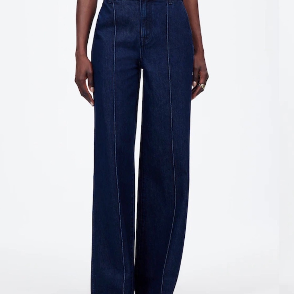 Madewell Dark Indigo High-Rise Wide-Leg Jeans